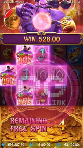 Genie’s 3 Wishes free spin